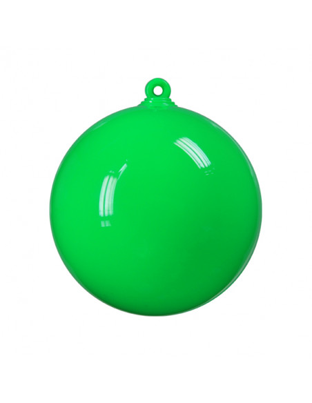 Boules plastiques opaques fluos vert sapin