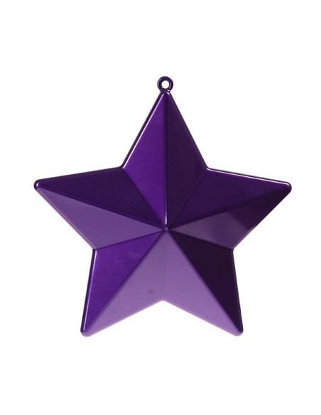 Étoiles plastiques effet nacré violet