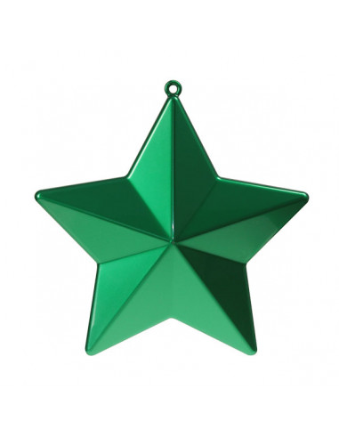 Étoiles plastiques effet nacré vert feuille