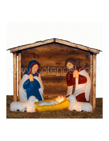 Set de 3 figurines illuminées  : Marie, Joseph et Jesus