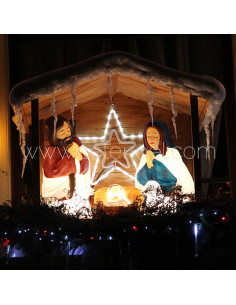 Set de 3 figurines illuminées  : Marie, Joseph et Jesus 2