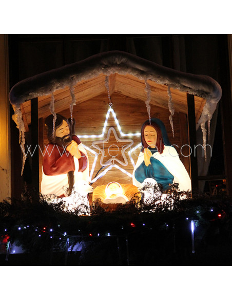 Set de 3 figurines illuminées  : Marie, Joseph et Jesus