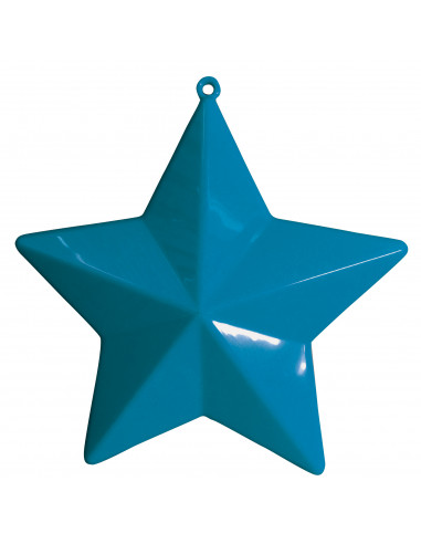 Étoiles plastiques toniques grande bleu lagon