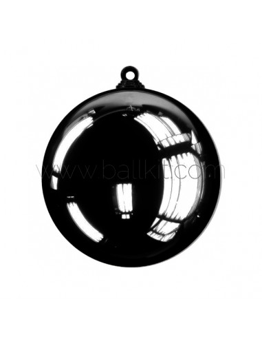 Boules plastiques effet miroir noir