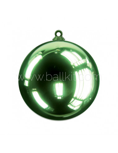 Boules plastiques effet miroir vert