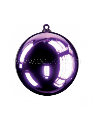 Boules plastiques effet miroir violet